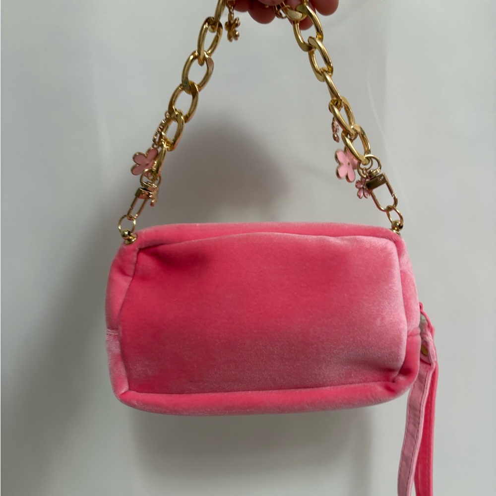 Valentino Mini Velvet Pouch with straps - Picture 6 of 9